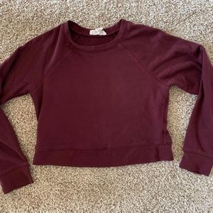 Maroon cropped sweater